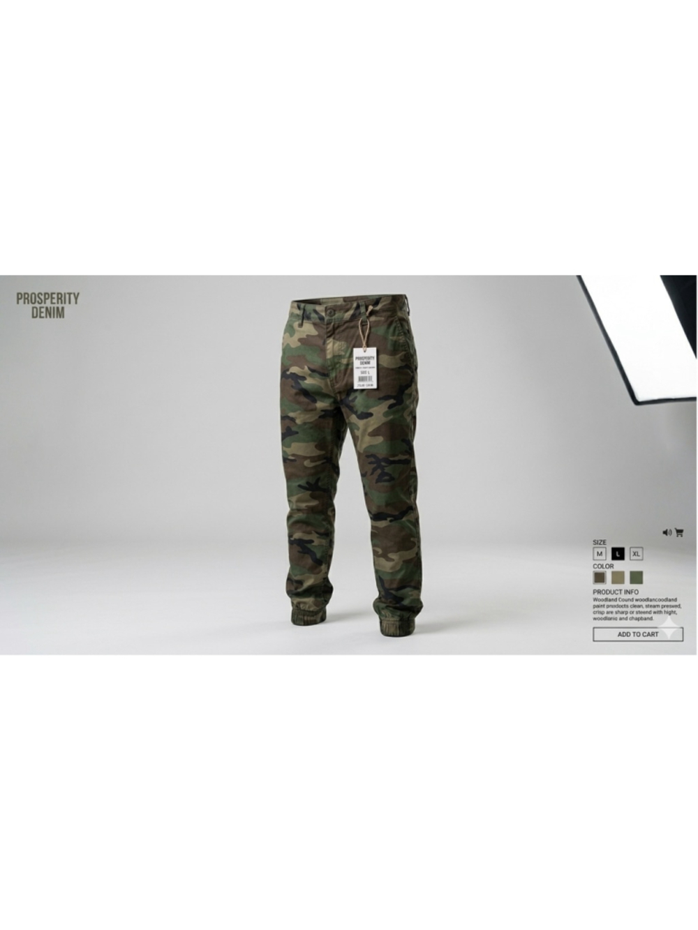 Prosperity Camo Cargo Jogger Pants Women